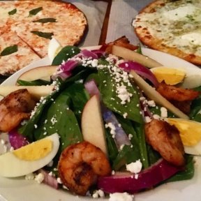 Gluten-free salad and pizzas from The Liberty
